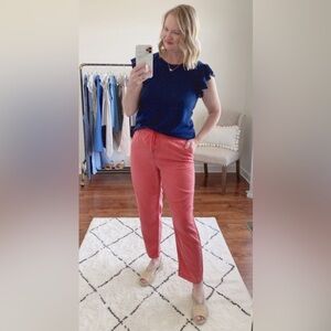 LOFT Elastic and String Waistband Hot Pink Women’s Pants. Medium